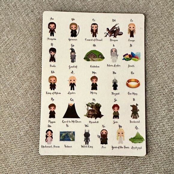Lord of the Rings Alphabet Magnet - Picture 5 of 6